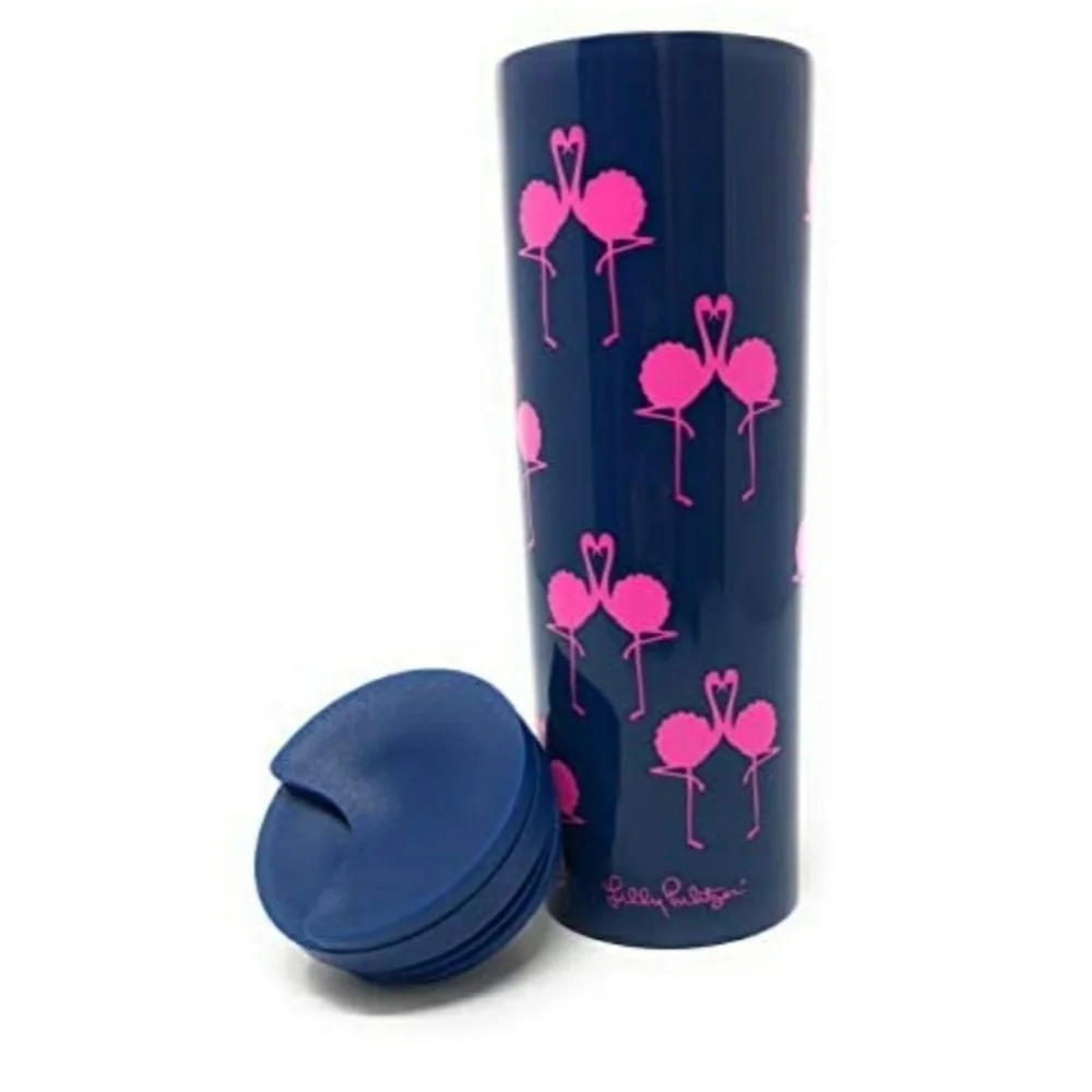 NWT Lilly Pulitzer Flamingo Stainless Steel  Tumbler Mug